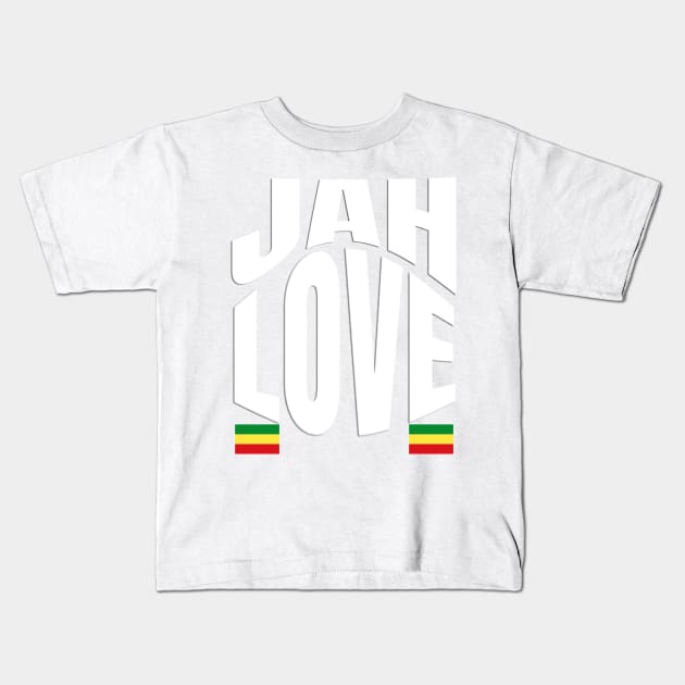 Jah Love Rasta Lion Reggae Rastafari Kids T-Shirt by Merchweaver